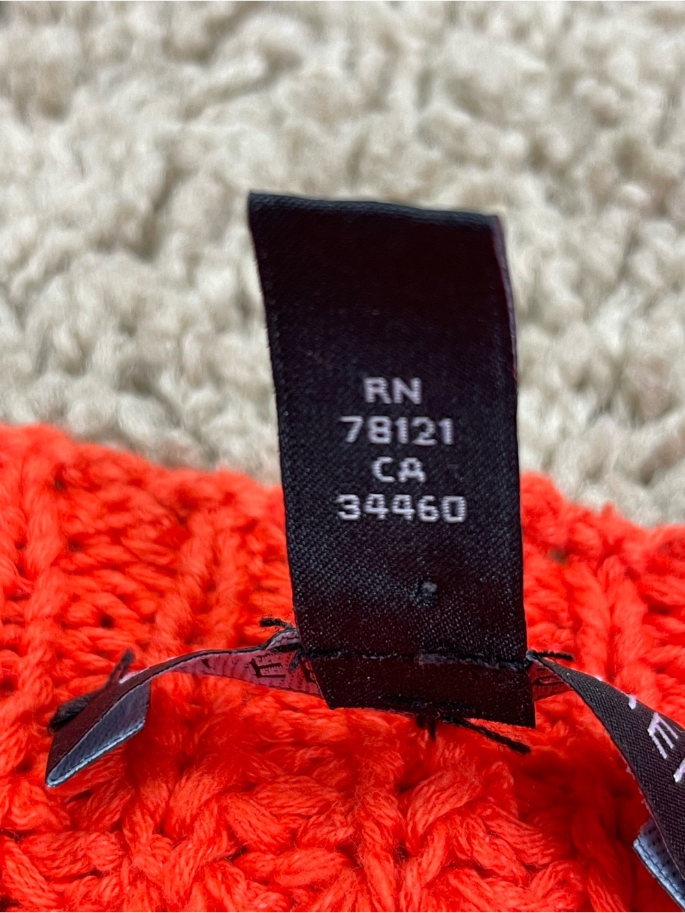 Eileen Fisher Bright Orange Crewneck Knit Sweater - Picture 6 of 10